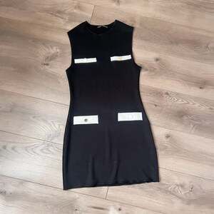 Black zara dress made in Morocco with knitted...
